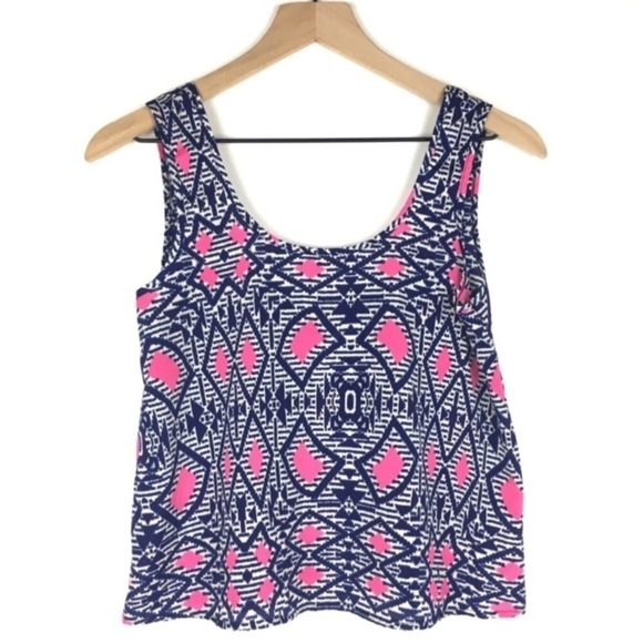 ONE CLOTHING Crop Top Tank Aztec Boho Lightweight Southwestern Festival Size XS - Picture 1 of 8